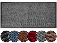 BLADO Washable Door Mats Indoor & Outdoor - Non-Slippery Heavy Duty - Stylish & Large Rubber - Perfect Dust Grabbing Doormats (Anthracite, 40Cm X 60Cm)