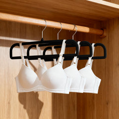 2025 Flocked Pants Hangers 20-Pack - Non-Slip Velvet Hangers for Trousers, Slacks & Skirts, Space-Saving Closet Organizers with Non-Slip Clips, Wardrobe Storage Solution for Home & Dorm