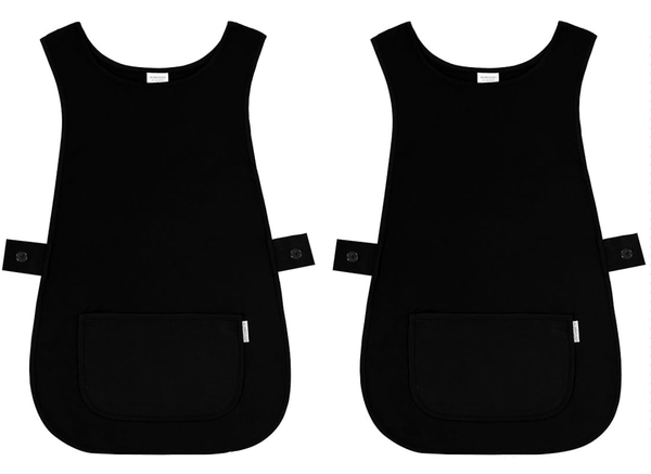 Pack of 2 Self Tabard Apron | Aprons for Men, Women, and Ladies | Professional Cooking Aprons with 2 Pockets | Adjustable Kitchen Apron for Baking, BBQ, Grilling, Gardening, Crafting, Cleaning, Painting, Barista, Restaurant Work | Cute & Stylish Gift Apro