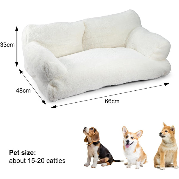 Cat Sofa 66x48x33cm Cat Couch Bed Pet Size 15-20 Stylish Cats Bed Catties Fluffy and Soft Catd Sofa Beds Small Dog Sofas Beds for Dogs and Cats for Small and Medium Dogs