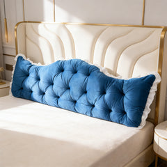Large Ultra-Soft Comfortable Plush Backrest Pillow, Princess Style Reading Cushion, Neck and Back Support, Luxurious Fashionable Home Style Multifunctional Lace Ruffled Headboard Cushions, Suitable for Bedroom, Living Room, Dorm, Sofa Home Decor, Machine