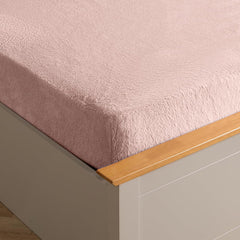 Brentfords Teddy Fleece Fitted Bed Sheet Plain Thermal Warm Soft Luxury Bedding, Charcoal Grey - Double