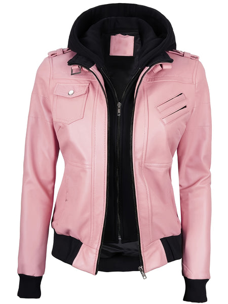 Autumn/winter 2025 Item, Elegant and Sexy Women's PU Jacket, Ladies' Faux Jacket with Detachable Hood