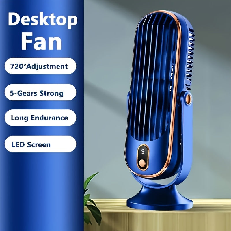 Portable Air Conditioner And Cooler - Dual Motor 5-Speed 720 Degree Surround Cooling Blower | Ultra Quiet USB Desktop Fan for Home Office Bedroom Travel Camping RV Outdoor | Valentine'S Day Christmas Gifts for Family Women Men Kids