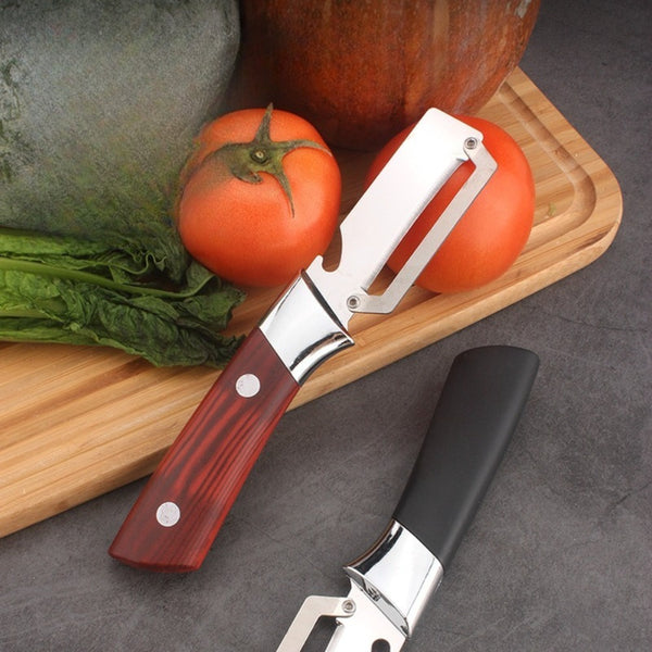 Multifunctional Stainless Steel Peeler/Bottle Opener with 2-In-1 Ergonomic Design, Suitable for Right-Handed Users. an Excellent Tool for Peeling Vegetables And Fruits. A Top Choice for Holiday Gifts