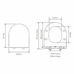 Tavistock Lindo Back to Wall Toilet with Pan and Seat