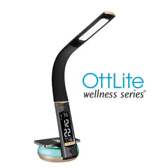 Ottlite Wireless Charging Black LED Table Lamp