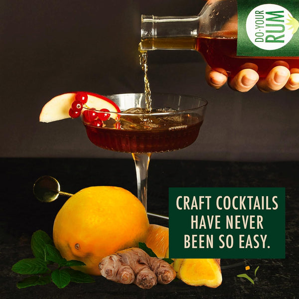 Rum Infusion Kit by Craftly | Natural Botanicals for Homemade Cocktails | Great Gift for Christmas, Wedding, Birthday, Valentine’S Day, Retirement | Gift Ideas for Men & Women L Spices & Bottle