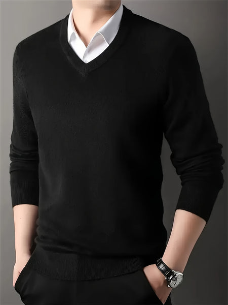 100% Cashmere Men'S Sweater Perfect for Casual Comfort Business Layering The Fabric Is Soft Exceptionally Warm