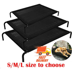 Metal Frame Elevated Dog Bed Portable Raised Pet Cot with Washable Mesh No-Slip Rubber Feet for Indoor & Outdoor Use, Small/Medium/Large to choose
