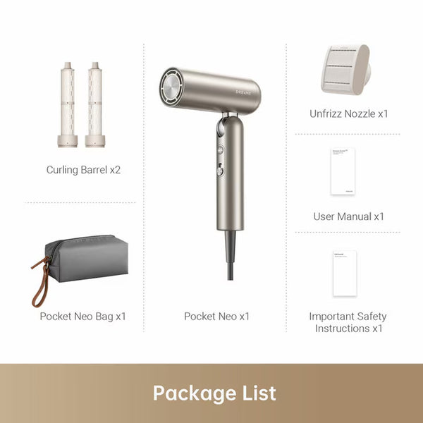 Dreame Pocket Neo Hair Dryer in Gold