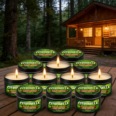 1/4/6pcs Outdoor Citronella (Lemongrass) Scented Candle, Long Lasting Fresh Aroma, Summer Garden Patio Balcony Deck Camping Candle, Black Tin Outdoor Fragrance Candle, Gift for Friends Family Housewarming Evening Use