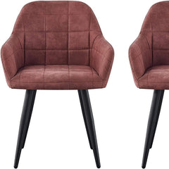 mcc direct 2x Faux Matte Suede Leather Dining Chairs Accent Chairs home & restaurants Adrian