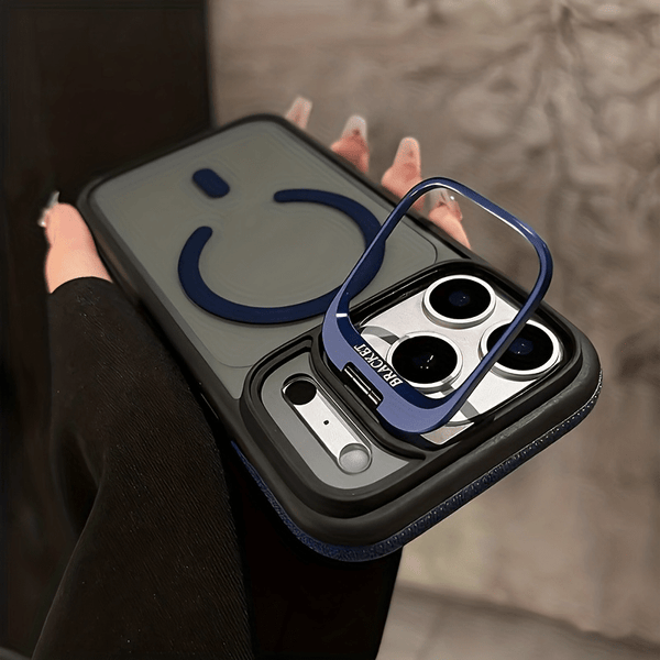 Phone Case: New Flip Bracket Magnetic Phone Case Matte TranslucentAnti-Slip& Shockproof for iPhone 17/16/15/14/13/12/11Series