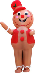 Christmas Gingerbread Man Inflatable Costume Christmas Party Blow-Up Costume Party Costume for Adult//Christmas Parade(Gingerbread Man)
