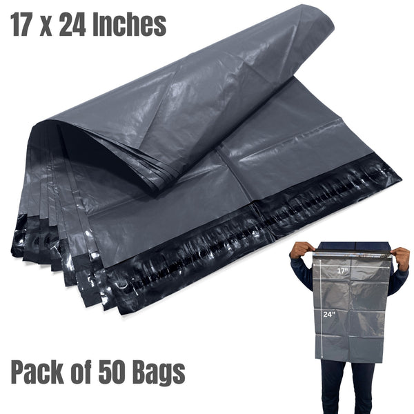 50 Pcs of Large Grey Parcel Bags 17