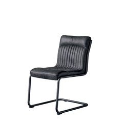 Gallery Capri Ebony Leather Cantilever Dining Chair