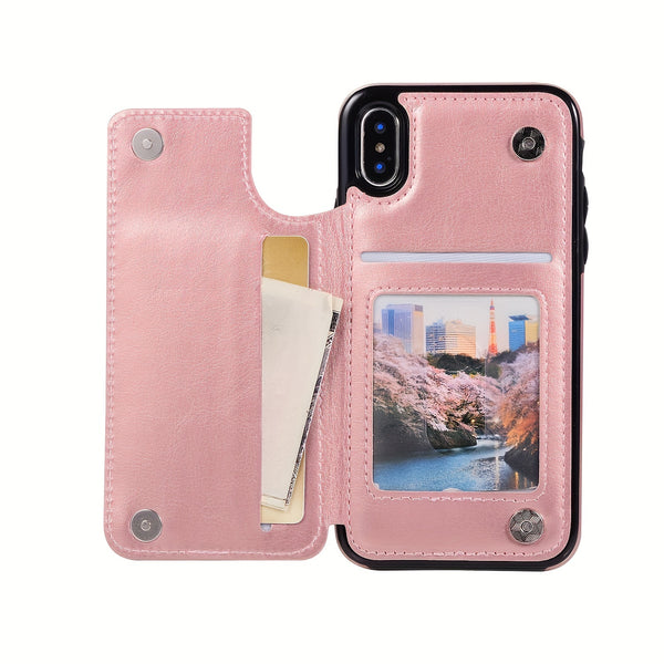 Phone Case: Compatible with iPhone 17 Promax/Pro/ Air, 16 Plus, 15, 14 Pro Max, 13, 12 and Galaxy S22/23/24/25 Plus Ultra FE.Perfect Gift. Wallet Case with Card Holder, Kickstand Card Slots Case, Double Magnetic Clasp and Durable Shockproof