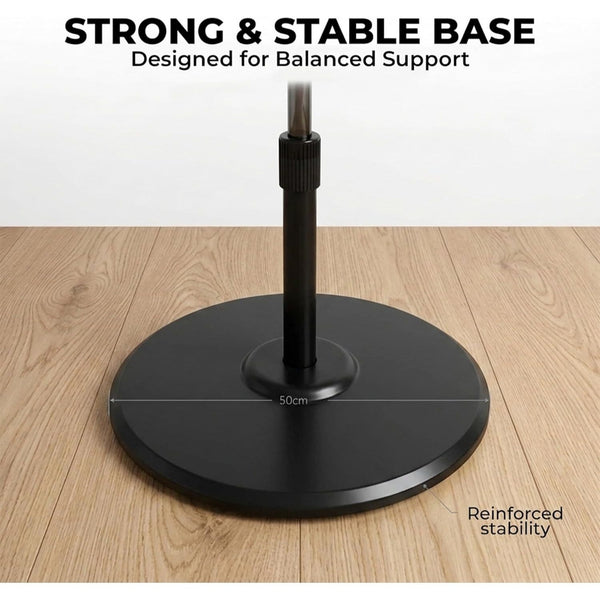 16 Inch Pedestal Fan with Oscillation, 3 Speed Settings, Adjustable Height & Tilt, Floor Standing Fan for Home & Office