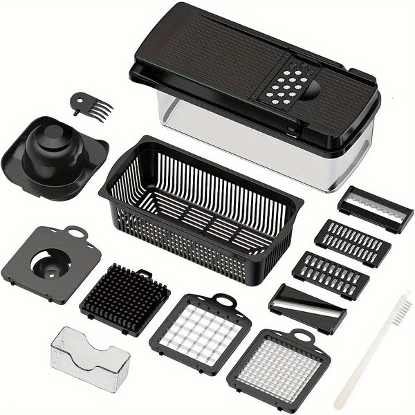 7-blade Manual Slicer Made of Stainless Steel Material for Household Fruits, Vegetables, Onions, Potatoes, Vegetable Separation and Cutting Tools, Kitchen Tools, Holiday Gifts
