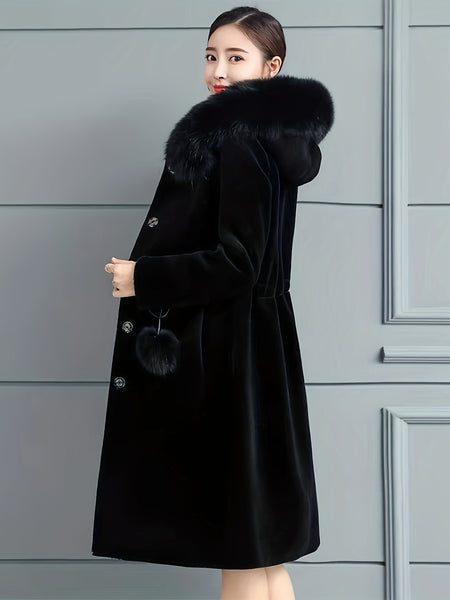 Women'S Elegant Winter Coat - Mid-Length Cold Weather Jacket with Belt, Button Front Closure, Chic Outerwear for Everyday & Formal Events - Warm Fall/Winter Clothing, Seasonal Fashion, Classic Silhouette, Durable Construction, Stylish Winterwear, Fashionc