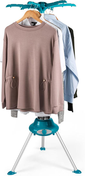 Beldray Heated Clothes Airer Pod - Hot Air Indoor Clothes Dryer with Cover, Quick Drying Time, Holds up to 10Kg, 6 Drying Arms for Hangers, 6 Heat Settings, Reduce Creases 900/1000W, LA041258