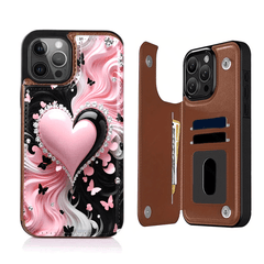 Phone Case - Phone Case with Wallet Card Holder And Credit Card Slots Designed for Iphone And Samsung Galaxy S Series, Featuring a Cute And Stylish Design for Iphone 17 Air/16/15/14/13/12/11/Plus/Pro/Pro Max And Samsung Galaxy S22/S23/S24 FE/S25/S26