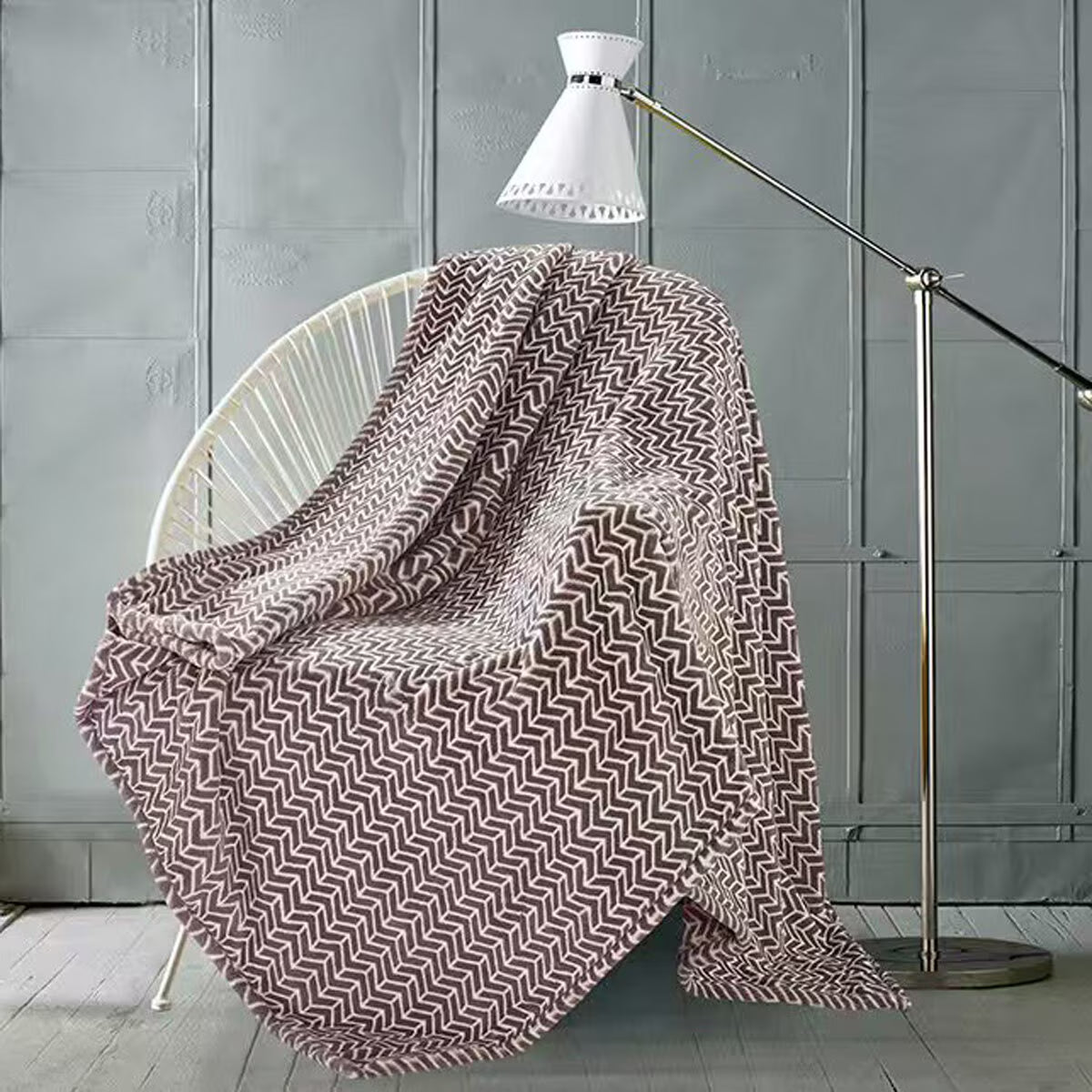 Monte & Jardin Printed Velvet Throw in 3 Designs, 152 X 177 Cm