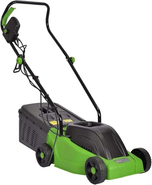 ToolTronix Electric Rotary Lawnmower with 1000w Turbo Drive Motor 30 cm Steel Blade, Air-Lift Grass Collection Technology, 10m Cable with BS Plug, 25 litre Lawn Mower Collection Box