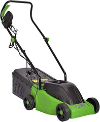 ToolTronix Electric Rotary Lawnmower with 1000w Turbo Drive Motor 30 cm Steel Blade, Air-Lift Grass Collection Technology, 10m Cable with BS Plug, 25 litre Lawn Mower Collection Box