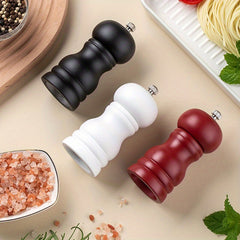 High Gloss Wooden Salt And Pepper Grinder Set