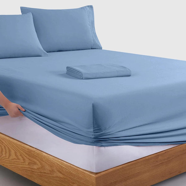 40 CM Extra Deep Fitted Sheets Single Double King Super King Size Bedsheets