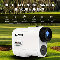 REVASRI Golf Rangefinder with Slope And Pin Lock Vibration, External Slope Switch for Golf Tournament Legal, Rangefinders with Rechargeable Battery 914.4meter Laser Range Finder