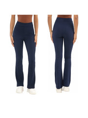 Ladies Flared Trousers Stretch Fit Comfort Fit High-Waisted Flared Pants Suitable For Nurses, Carers, Teachers, School Uniform, Yoga, Travel, Casual, Office Wear