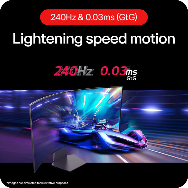 LG Ultragear 45 Inch WQHD 240Hz OLED Gaming Monitor, 45GS95QE-B