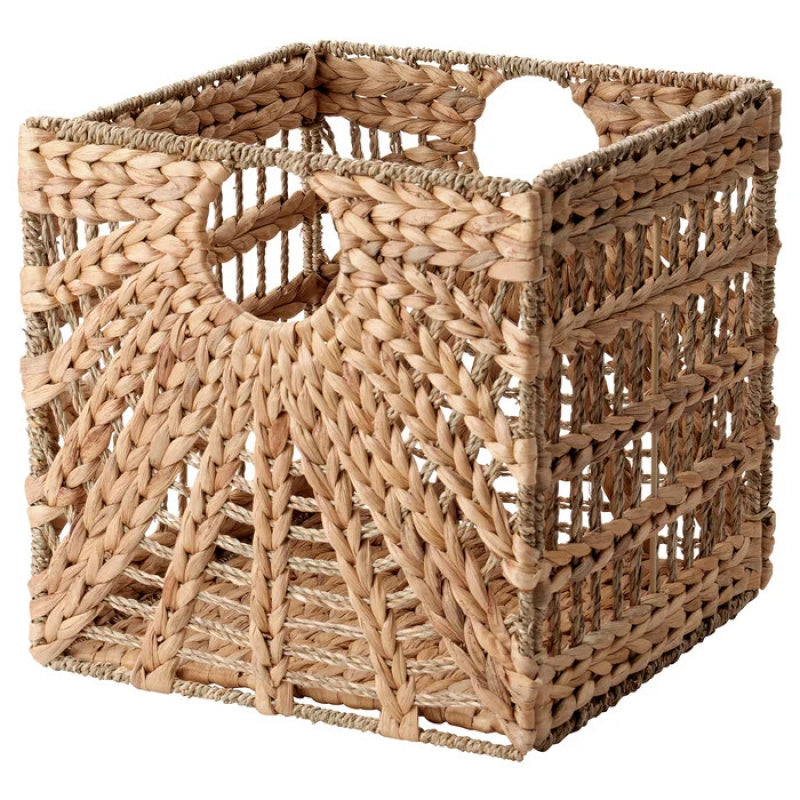 Basket, Natural Hyacinth/Seagrass | 81.28x83.82x81.28 cm, Modern Rattan Style