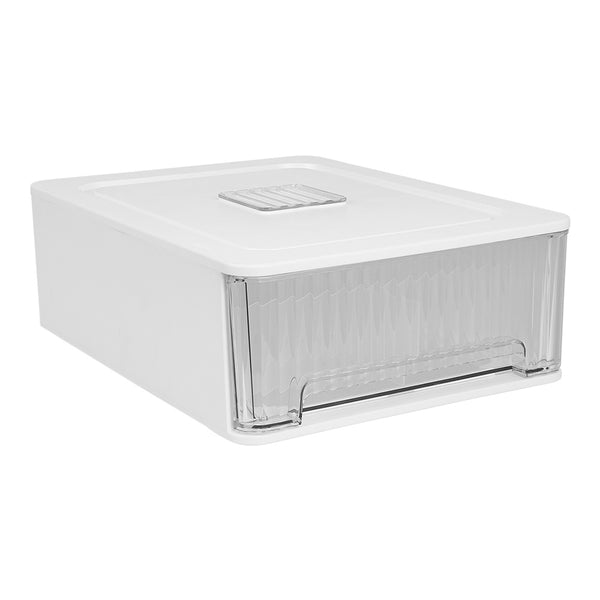 1pc Closet Storage System - Modular Stackable Bin with Dividers, 35x26x12cm Acrylic Organizer for Underwear, Accessories, 3 Styles (Open/12-Section/18-Section)