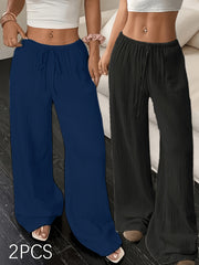 Two-Piece Set Women'S Elegant Trousers Casual Straight-Leg Pants
