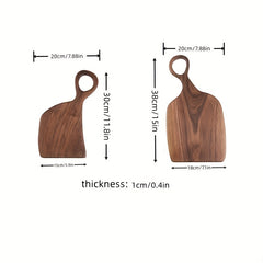 Couple's Wooden Cutting Board Set of 2, Creative Dual-Handled Chopping Boards for Kitchen Use. Features a Convenient Hanging Loop for Easy Storage. Natural Wood Grain Design Adds Aesthetic Appeal. Serves as Both a Practical Kitchen Tool and