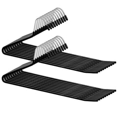 20pcs Heavy Duty Z-Shaped Metal Pants Hangers, Non-Slip Closet Organizer for Trousers, Skirts, and Slacks, Powder Coated Finish for Durability and Glossy Appearance, Ideal for Home Storage, Hangers for Clothes