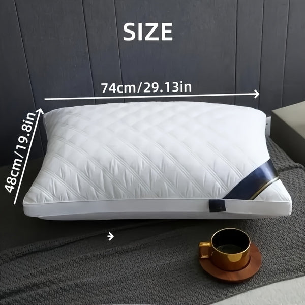 2pcs Luxury Neck Support Pillow - Five-Star Hotel Pillow Quality, High-Density Non-Collapse Core-Comfortable Relax, Deep Sleep Pillows