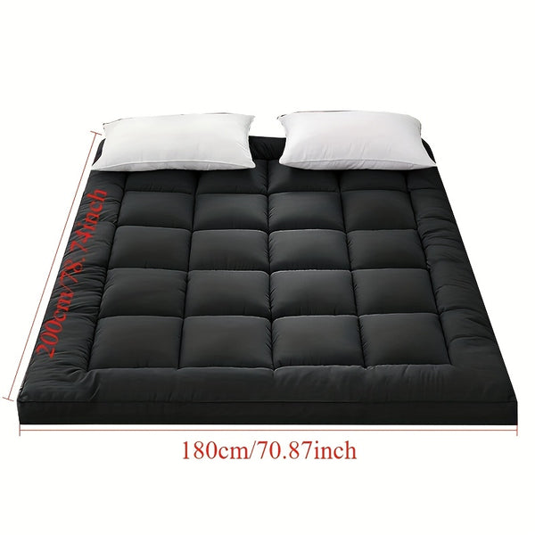 1200 GSM Microfiber Mattress Topper, 10.16 cm Thick, Plush And Fluffy, Suitable for Single, Double, And King Sizes, Featuring Box Stitching, Extra Thick for Halloween And Christmas Presents.