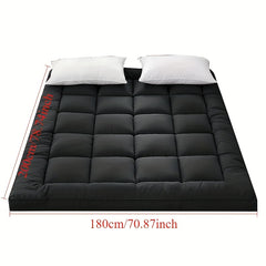 1200 GSM Microfiber Mattress Topper, 10.16 cm Thick, Plush And Fluffy, Suitable for Single, Double, And King Sizes, Featuring Box Stitching, Extra Thick for Halloween And Christmas Presents.