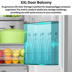 Hisense RF815N4SEFE, French Door Fridge Freezer E Rating in Black Stainless Steel