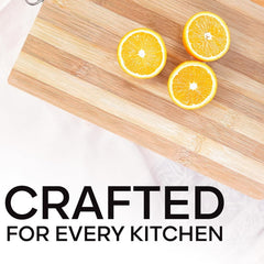 Bamboo Chopping Board for Kitchen, Dual-Sided Boards for Meat, Vegetables, Cheese, Bread - Home Essentials, 30 x 20 x 1.6 cm