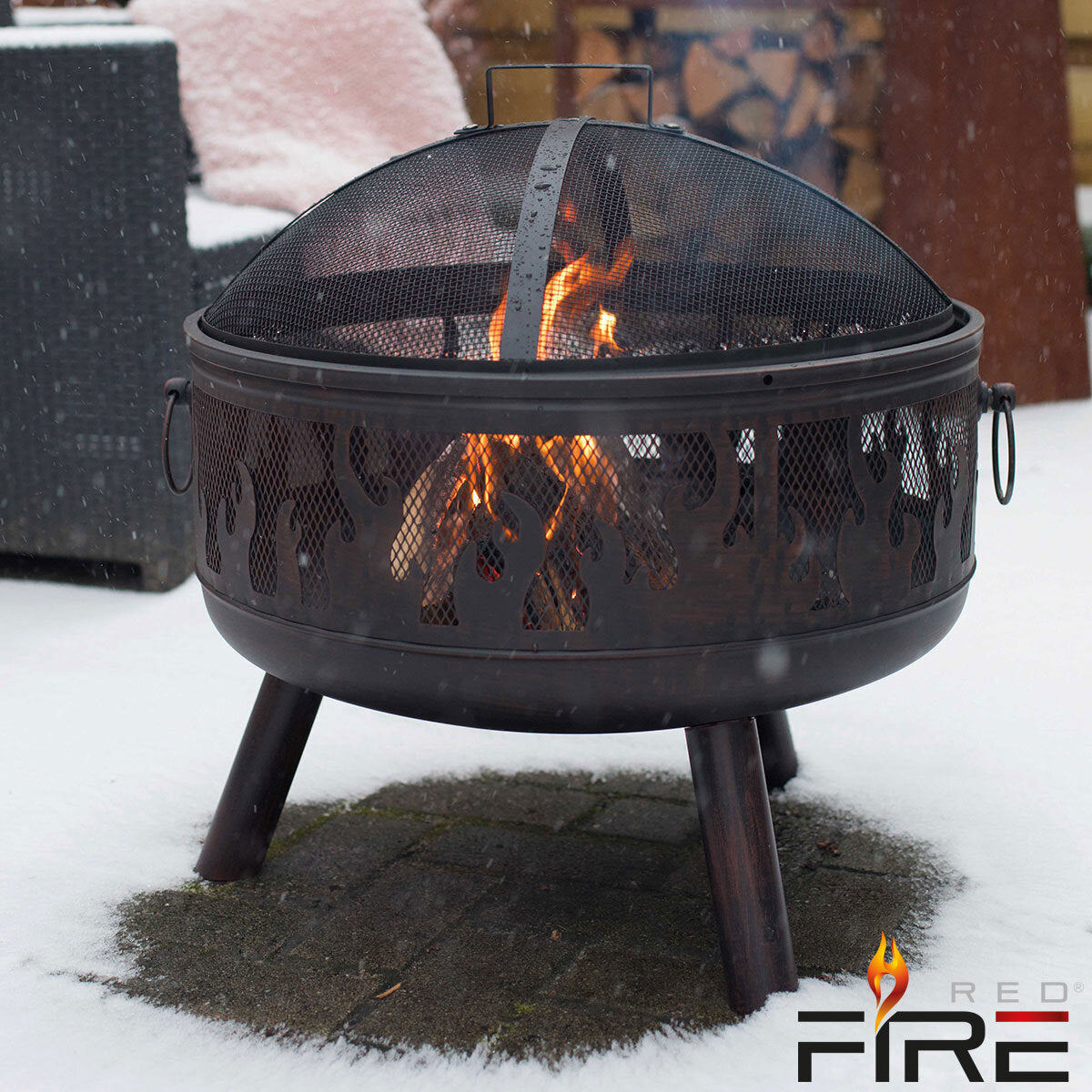 RedFire Blazer Wood Burning Fire Pit + BBQ Grill