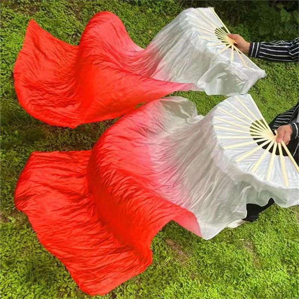 Elegant White Belly Dance Fan, Suitable for Percussion Dance, with a Universal Design of Left and Right Hands and Elegant Ribbon Material, It Is an Ideal Choice for Celebrations, Performances and Cultural Gatherings