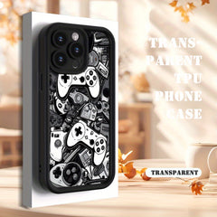 A Trendy Mobile Phone Case Featuring a Creative Game Console Design, Suitable for Both Men And Women. It Has a Matte Finish And a Comfortable Grip, Compatible with Various iPhone Models Including 16, 15, 14, 13, 12, 11, And SE. Perfect As a Gift for