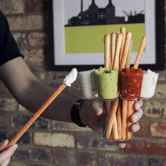 Drinkwize Unbreakable Polycarbonate Plastic Dipper & Dips Set for Breadsticks, Celery etc. and Condiments and Dips