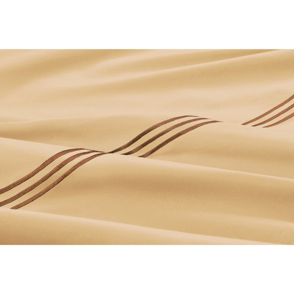 Embroided Baratta Stitch Duvet Cover Set with Matching Pillowcases - Ultra-soft Brushed Microfibre – Chic & Modern Design – Easy Care & Machine Washable